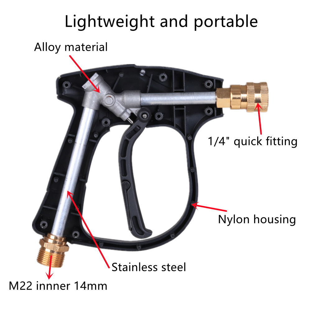 高圧洗浄機ガン+スノーフォームキャノンセット アルミ製スプレ - Pressure Washer Foam Gun のレビューと価格