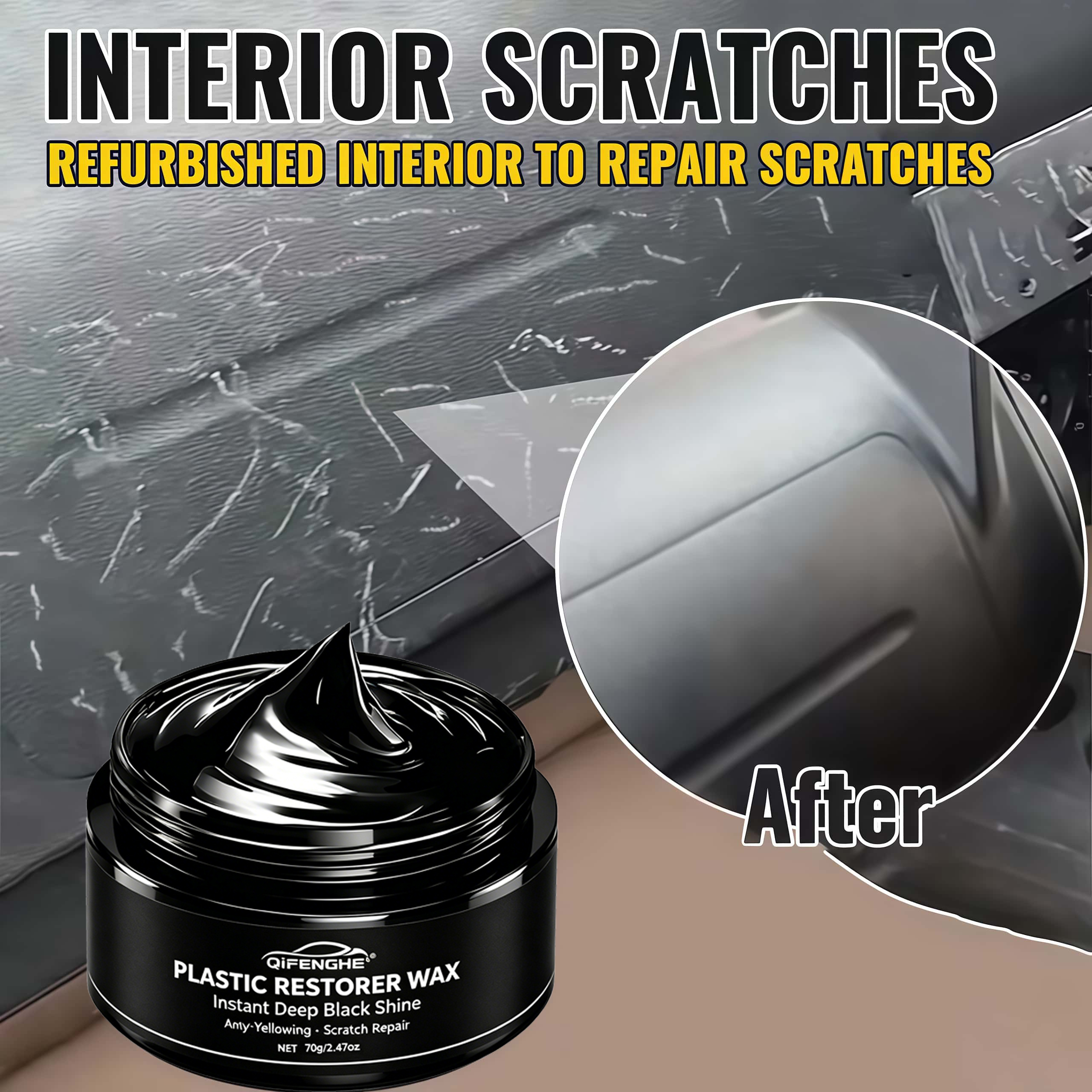 プラスチックコーティング再生ワックス 車トリム修復剤 傷除去 - Trim Restorer Plastic のレビューと価格