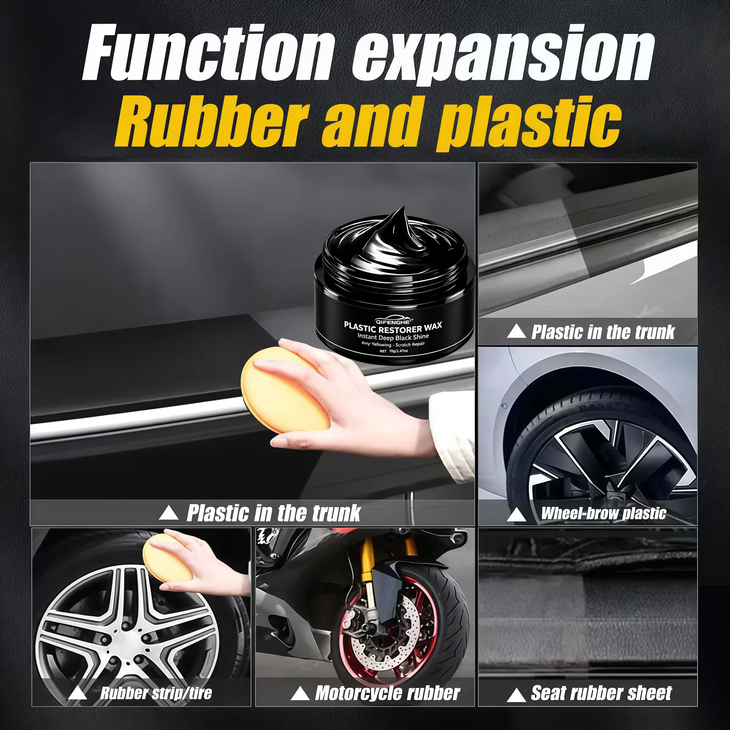 プラスチックコーティング再生ワックス 車トリム修復剤 傷除去 - Trim Restorer Plastic のレビューと価格