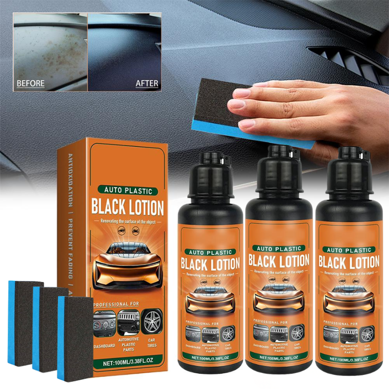 100/200ml 車用プラスチック黒色復元ローション、酸化 - Trim Restorer Plastic のレビューと価格