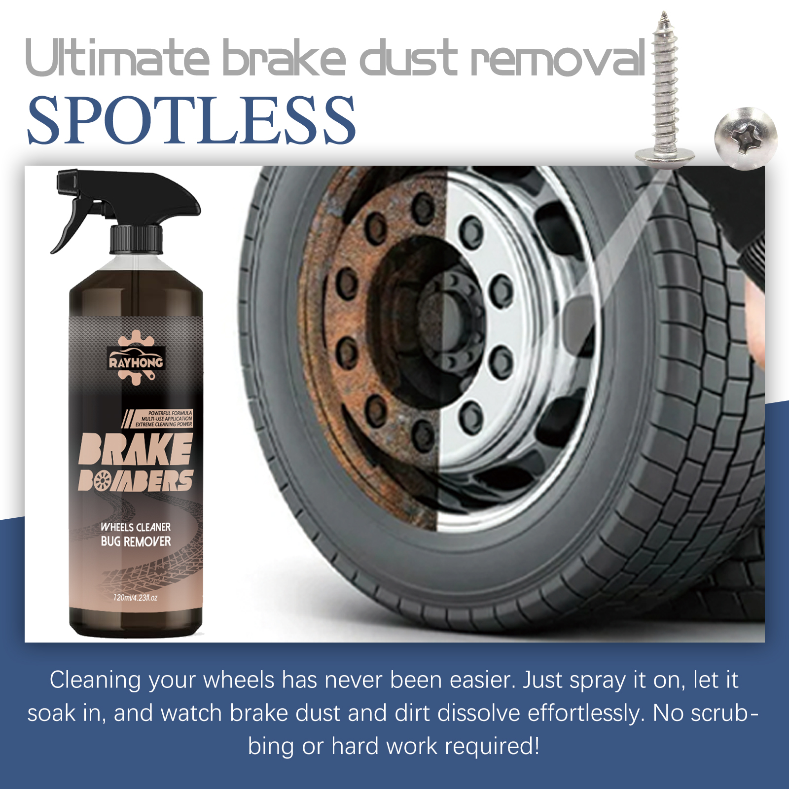 車輪＆タイヤクリーナー - ブレーキダスト汚れ除去剤 - 車 - Wheel Cleaner Alloy のレビューと価格