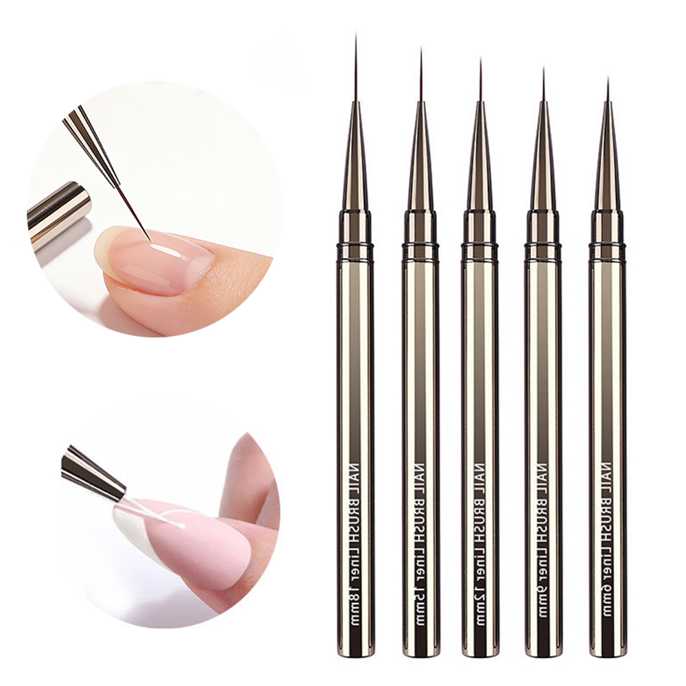 5ピースプロフェッショナルネイルアートブラシセット、精密な輪 - Detailing Brush Set のレビューと価格