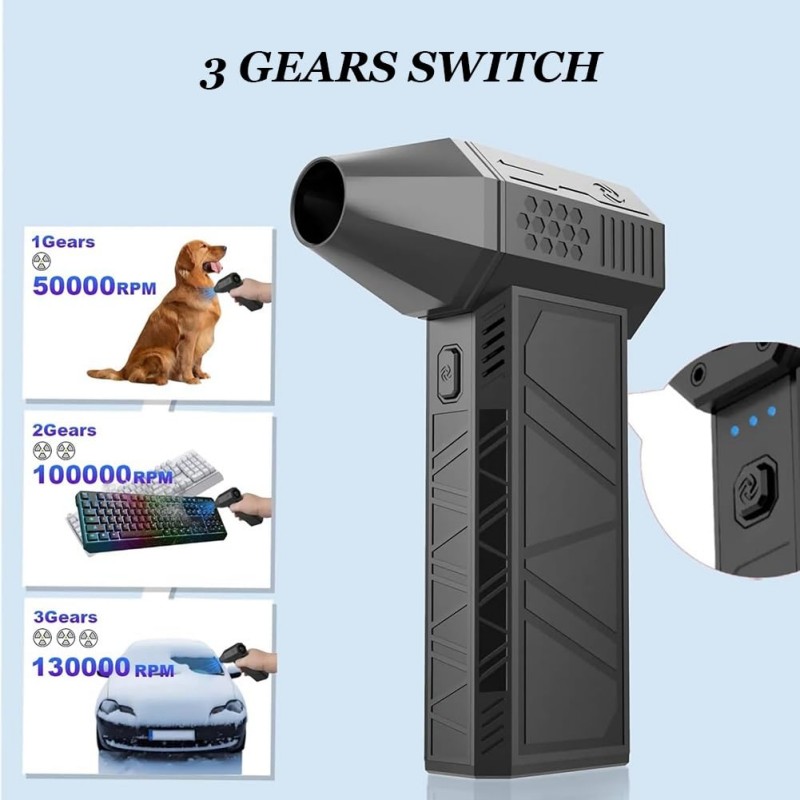 ターボジェットブロワー 130000RPM 強力エアブロワー - Dryer Car Blower のレビューと価格