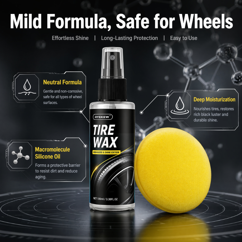 タイヤシャインスプレー、長持ちする濡れた黒色タイヤドレッシン - Tire Shine Spray Sealant のレビューと価格