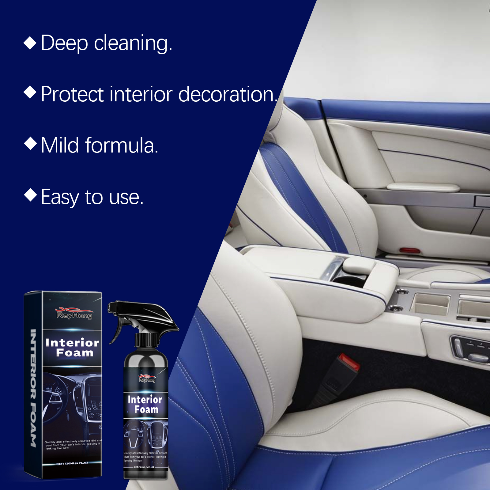 多目的車のインテリアフォームクリーナー革フランネル織物スプレ - Seat Cleaner Fabric のレビューと価格