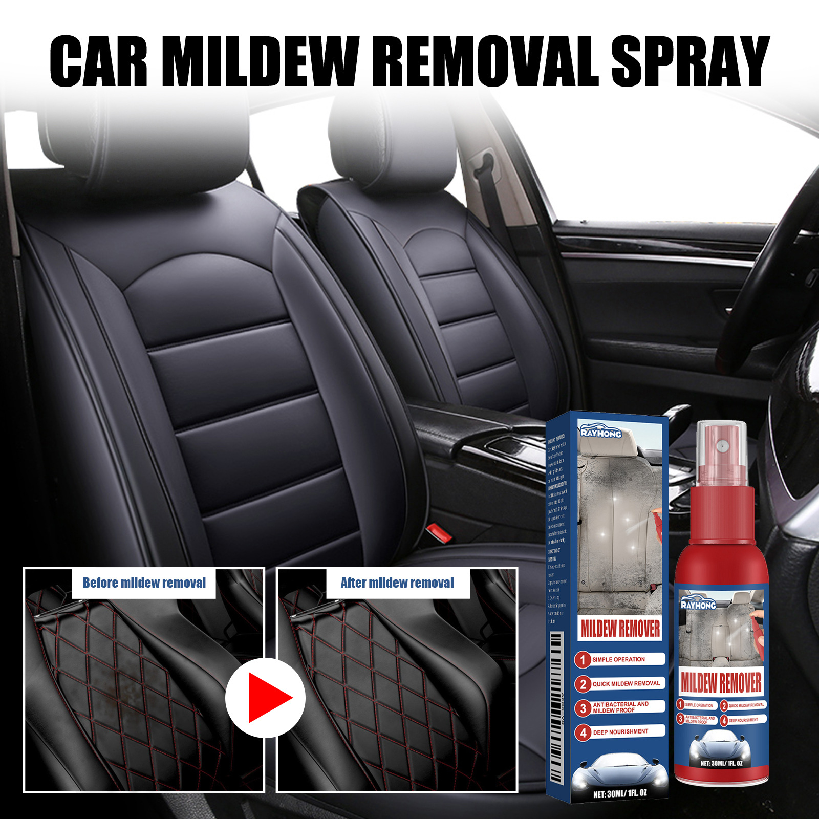 多機能カークリーナー、カビ除去剤、布、革、シート、カビ除去、 - Seat Cleaner Fabric のレビューと価格