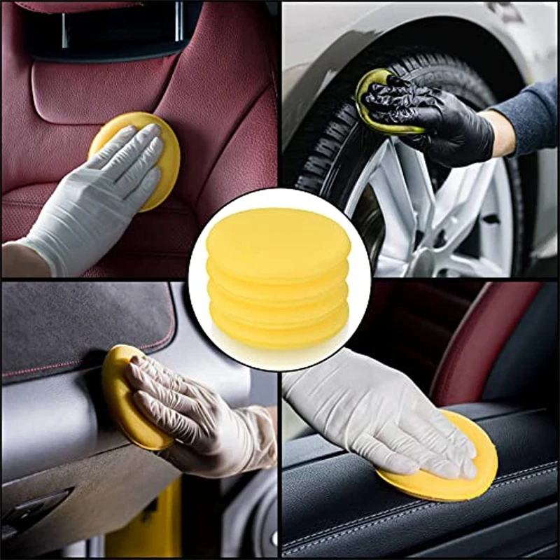 12 個の車のワックスがけスポンジラウンドソフトフォームワッ - Wax Applicator Pad のレビューと価格