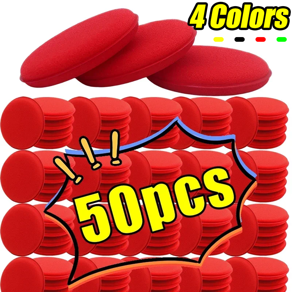 50 個ラウンドカーウルトラソフトフォームワックスパッド高密 - Wax Applicator Pad のレビューと価格