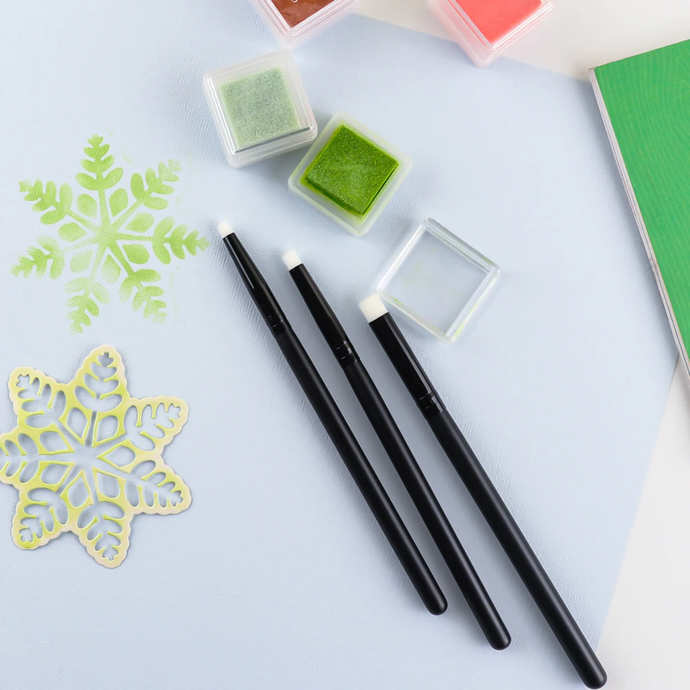 3 ピース/セット フラット/角度付きの詳細なブレンディング - Detailing Brush Set のレビューと価格