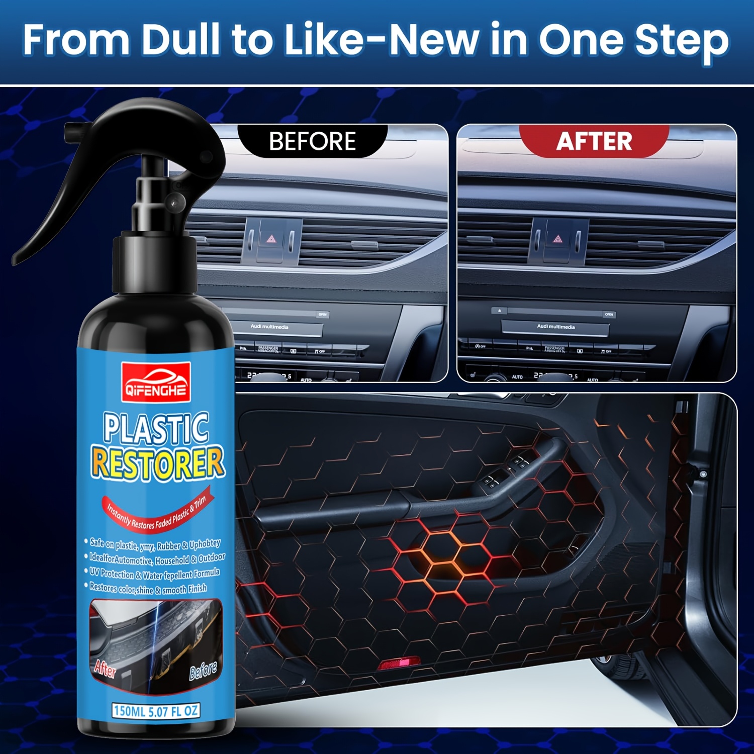 車用ブラックトリム＆プラスチックレストアラー（5.07オンス - Trim Restorer Plastic のレビューと価格