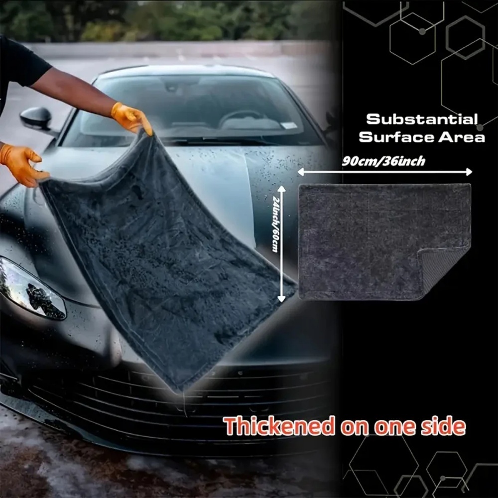 特大ダークグレー車用マイクロファイバータオル強力吸水高効率ク - Microfiber Towel Detailing のレビューと価格