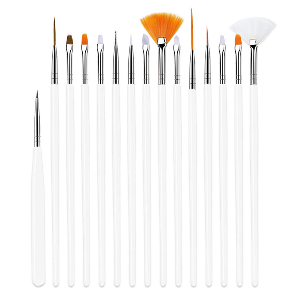 20本入りネイルアートペンブラシセット シリコンライナーキッ - Detailing Brush Set のレビューと価格