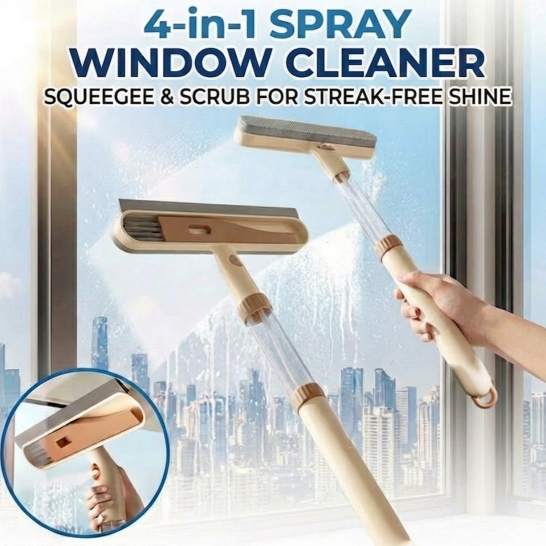 4-in-1 窓ガラスクリーナー 拡張可能な内蔵スプレー ワ - Glass Cleaner Streak のレビューと価格