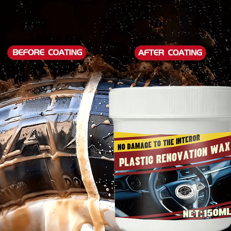 150gプラスチック製品再生ワックスクリーム、長持ちする光沢 - Trim Restorer Plastic のレビューと価格