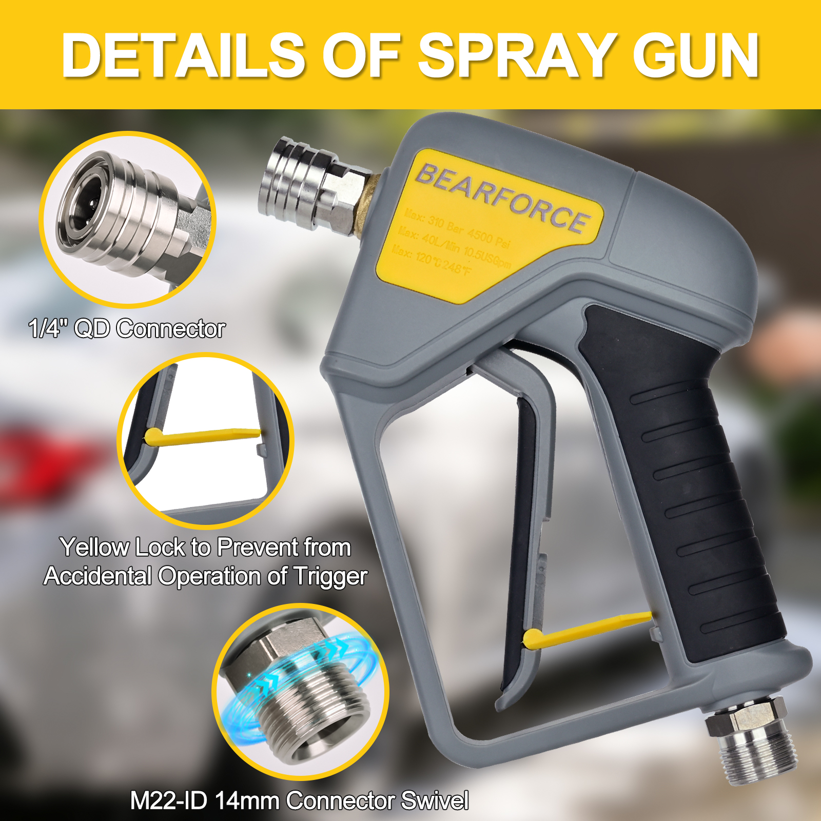 BEAR FORCE 高圧洗浄機スプレーガン M22-14m - Pressure Washer Foam Gun のレビューと価格