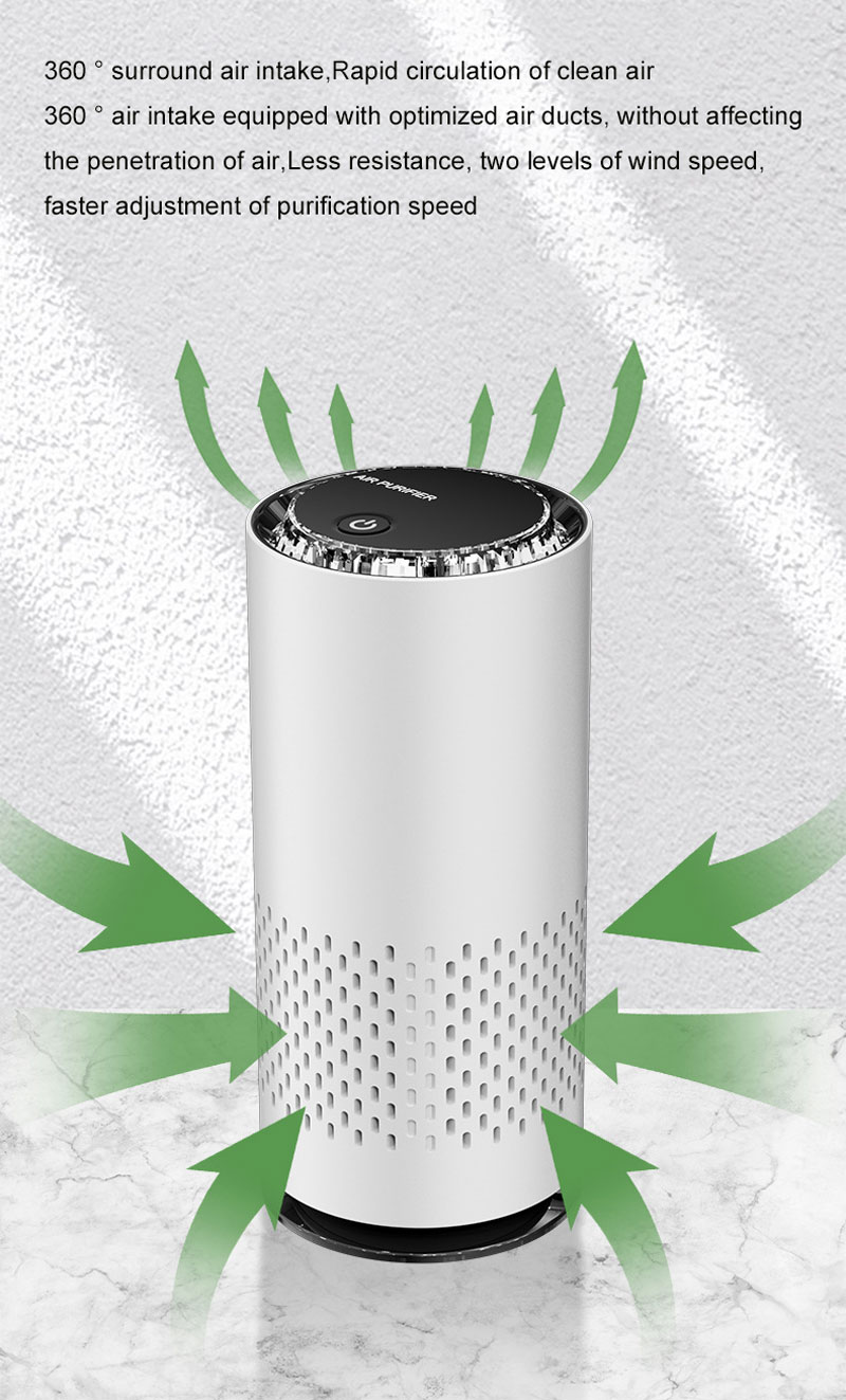 USB 空気清浄機 HEPA フィルター マイナスイオン発生 - Odor Eliminator Car のレビューと価格