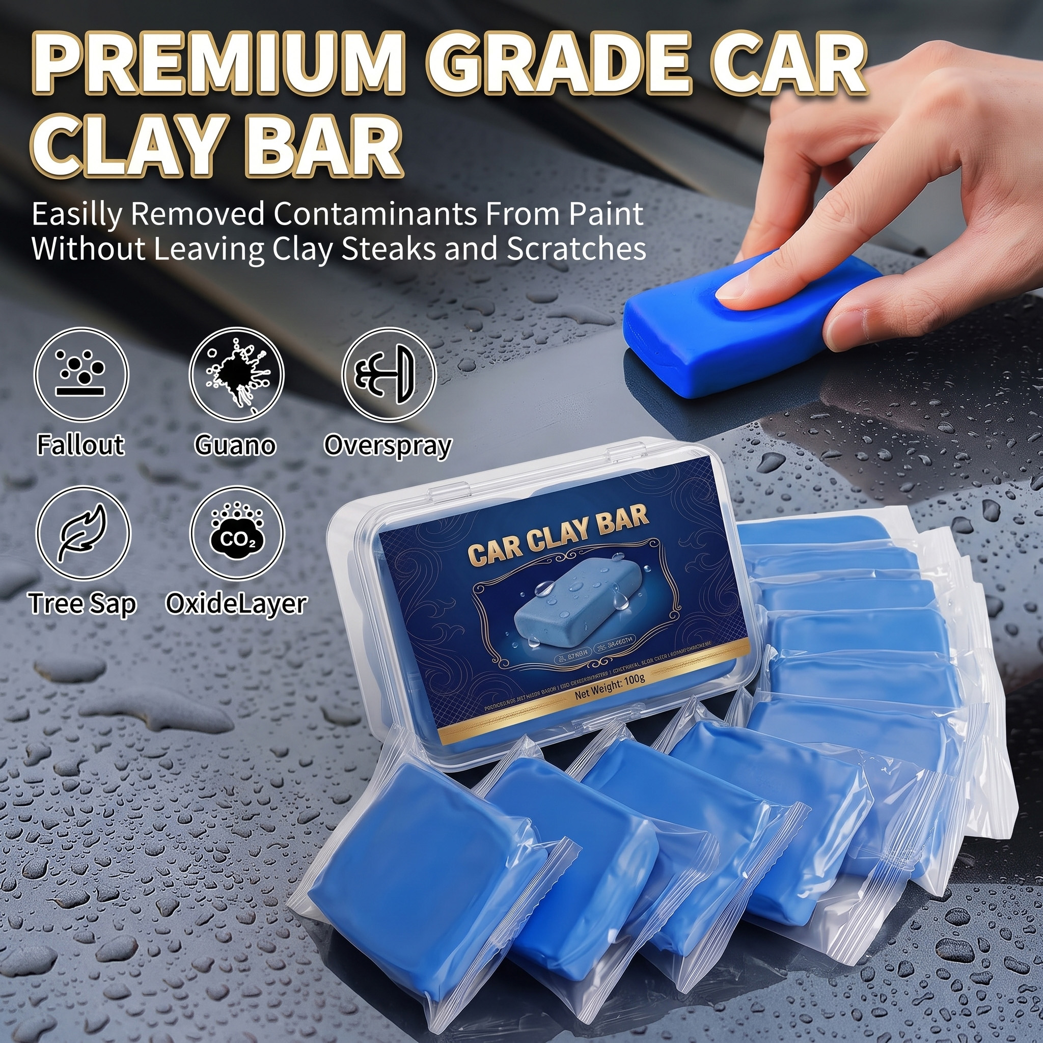 プロフェッショナルカーディテイリング用クレイバーキット、傷を - Clay Bar Lubricant のレビューと価格