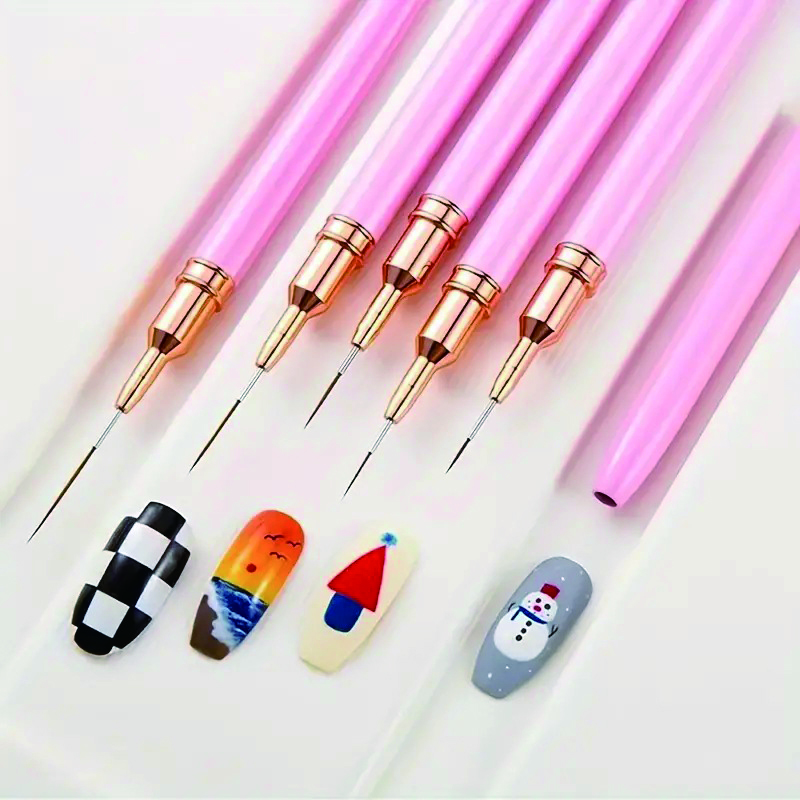 5ピースネイルアートペンセット、超微細ディテールペン0.7- - Detailing Brush Set のレビューと価格