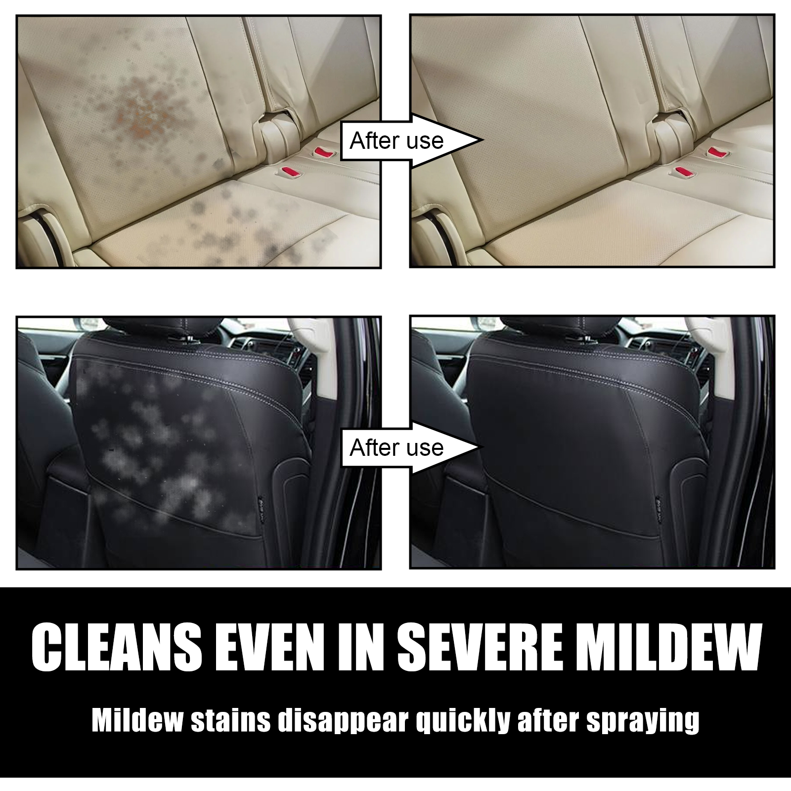 車のカビ除去スプレー多機能汚れカビ除去レザーファブリックシー - Leather Cleaner Interior のレビューと価格