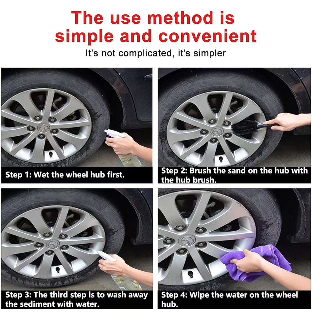 柔らかい毛の車のホイールブラシ,タイヤスチールリング,合金ク - Wheel Cleaner Alloy のレビューと価格
