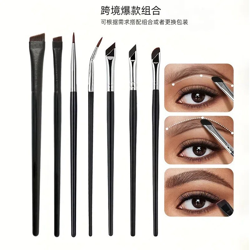 8本メイクブラシセット シックルアイライナー 斜刃ディテール - Detailing Brush Set のレビューと価格